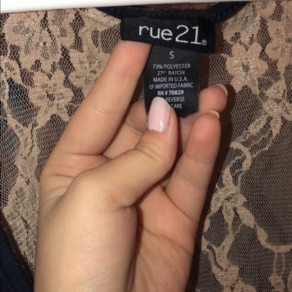 Navy and Cream Sexy Shirt - Picture 1 of 3